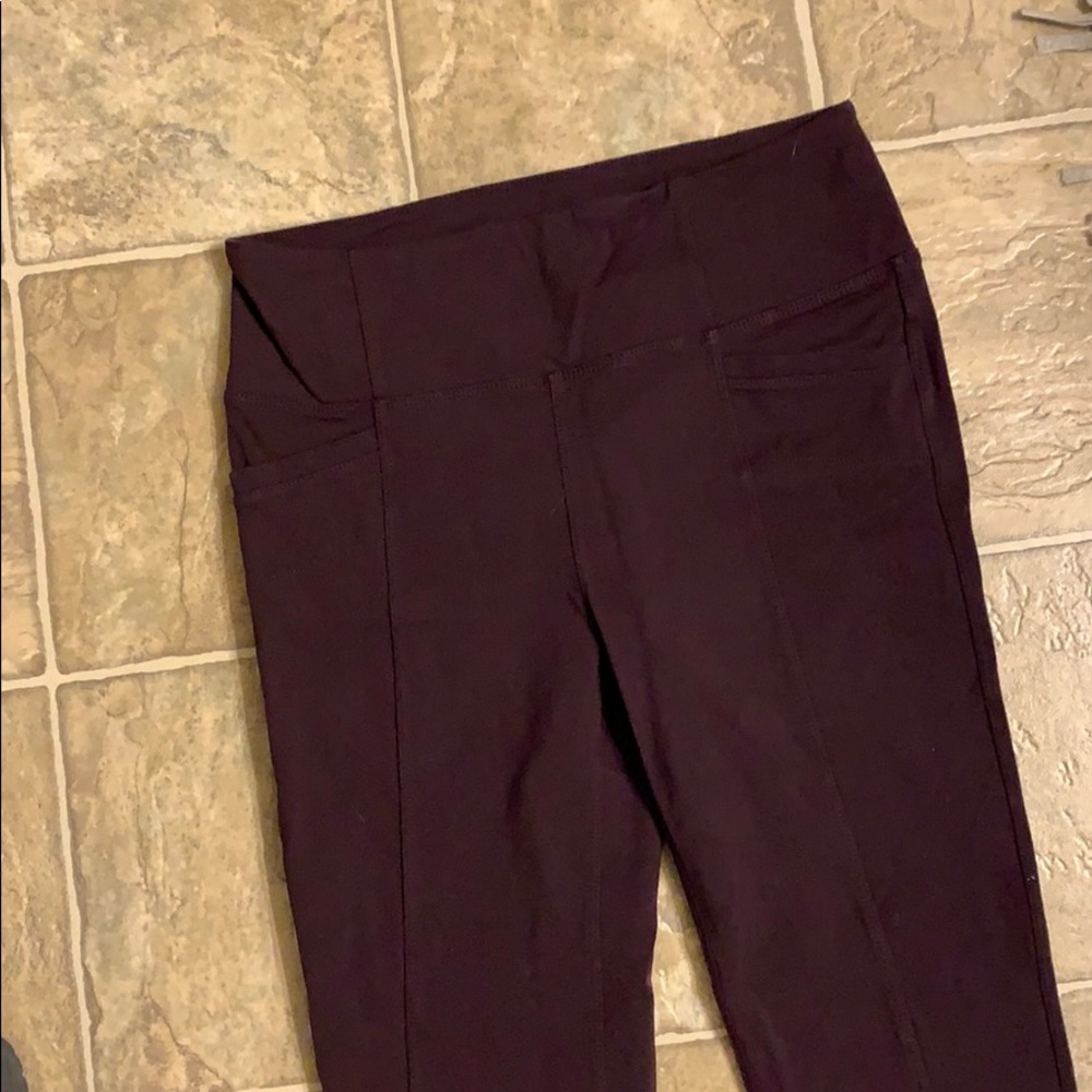 Athleta burgundy leggings - skinny leg